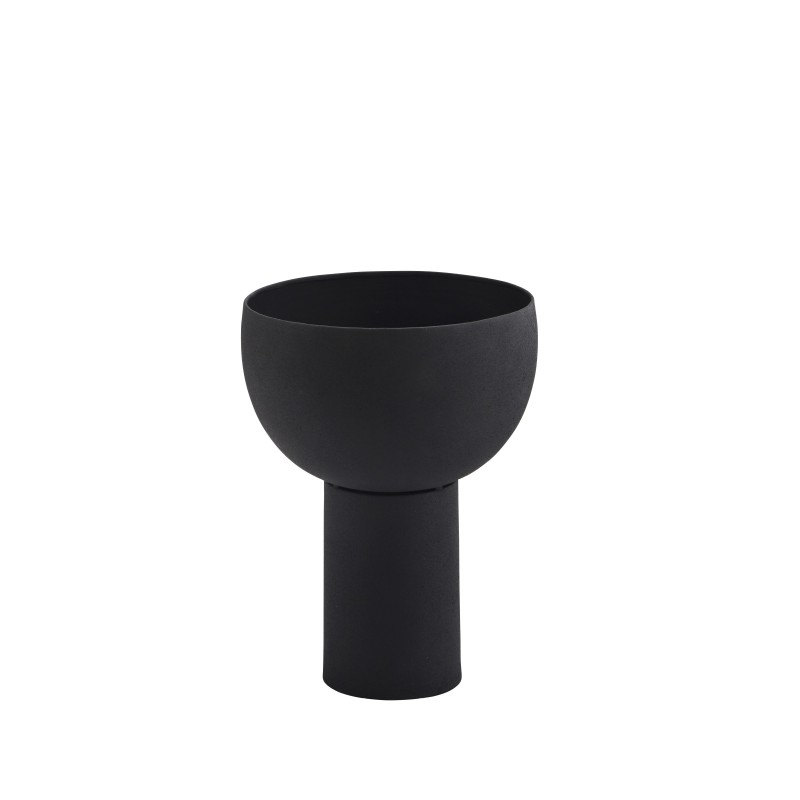 POT FLOWER IRON MATT BLACK